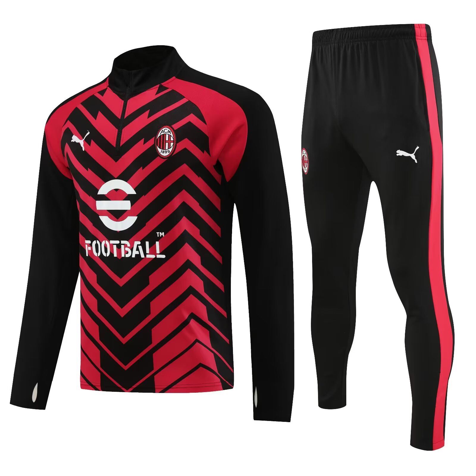 AAA Quality AC Milan 23/24 Tracksuit - Red/Black